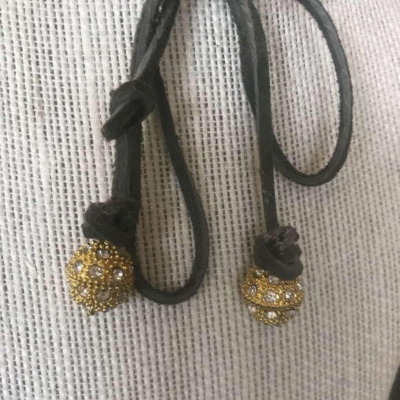 LEATHER AND AGATE STONE CHOKER - Picture 5 of 6